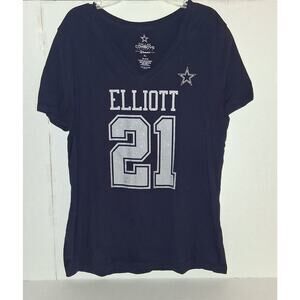 Dallas Cowboys Football Ezekiel Zeke Elliott Short Sleeve Shirt Womens Large